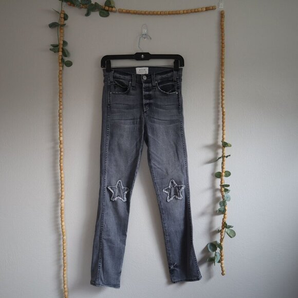 Anthropologie Mcguire Star Patch Skinny Jeans Size 24 - Picture 1 of 10